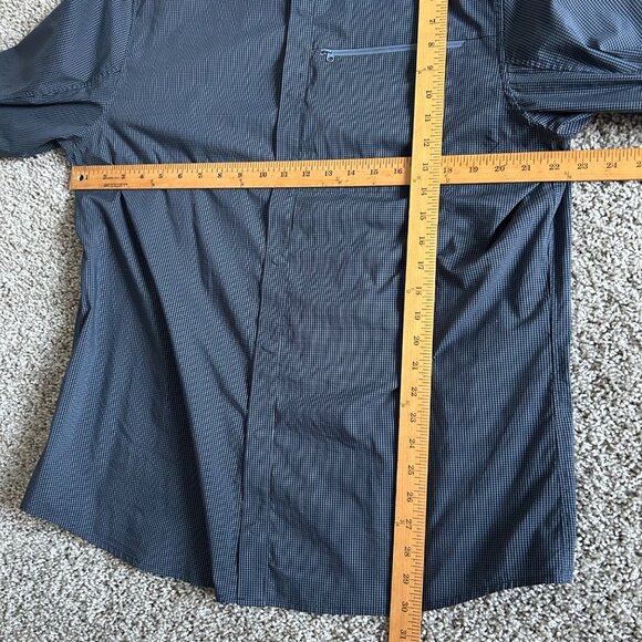 ArcTeryx KASLO Mens XL Plaid Long Sleeve Shirt With Zipper Pocket Blue - Picture 10 of 11